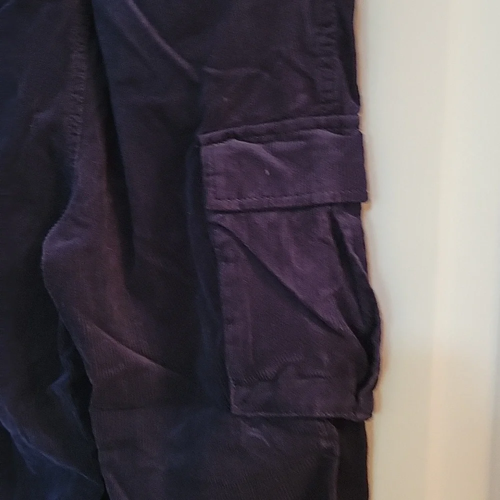 Gap boys navy elastic waist corduroy cargo lined joggers  xxl